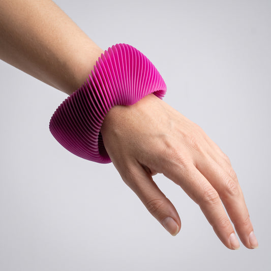 Undula Statement Cuff — Large Sculptural Flexible Cuff Bracelet