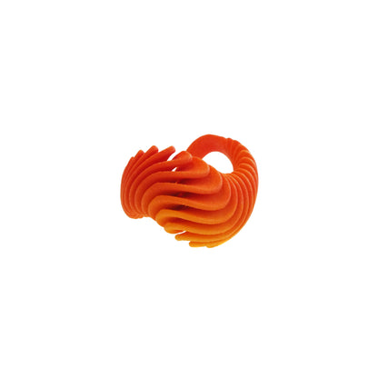 Yellow gradient statement nylon ring on a white background by Phase Jewellery